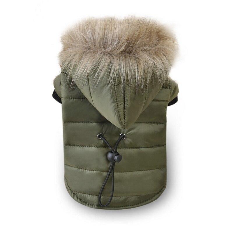 Warm Fur Hooded Pet Winter Coat