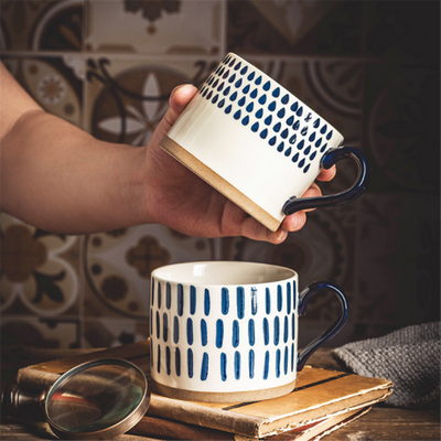 Japanese Style Hand Painted Ceramic Mugs